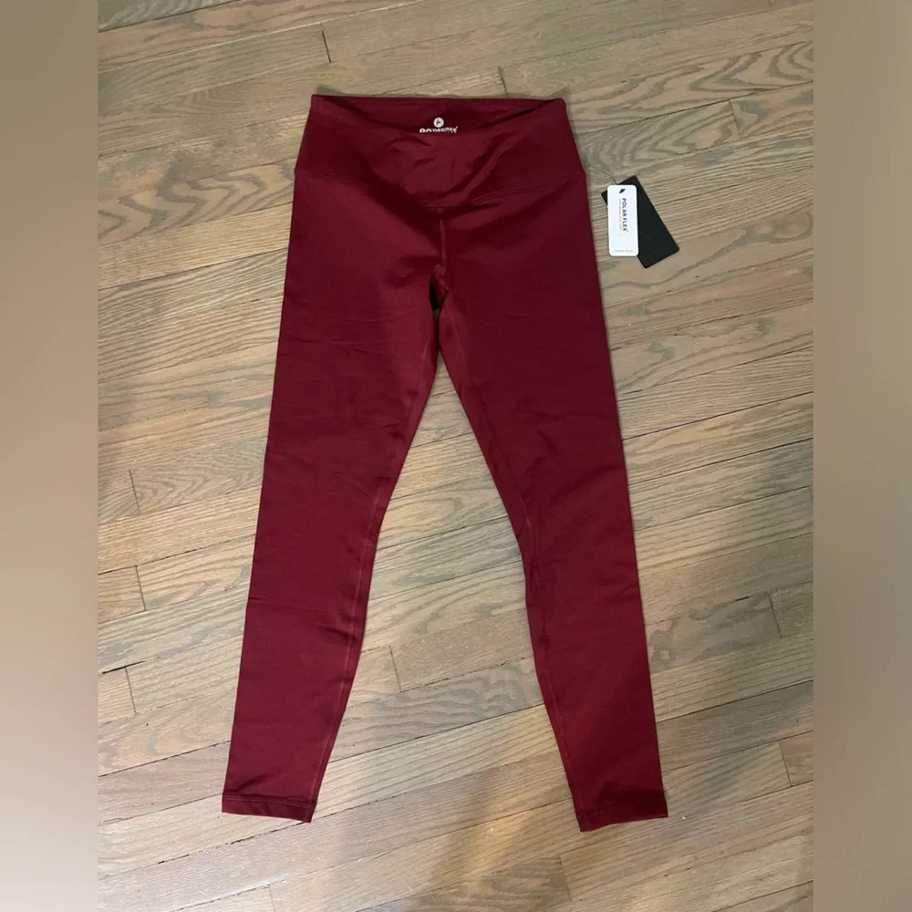 90 Degree polar flex fleece lined leggings, size M. NWT. Wine colored. - Picture 2 of 3